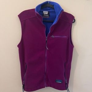 Light Fleece Contrast Zip Up Vest